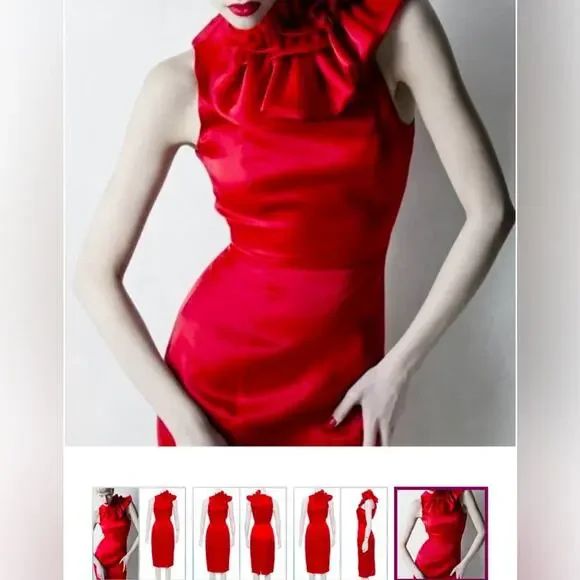 short red dress strapless Embroidered Short Strapless Prom Dress